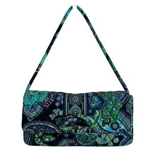 Vera Bradley Blue Rhapsody Knot Just A Clutch Shoulder Bag Lightweight Cotton
